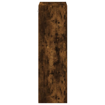 TV Wall Cabinet Smoked Oak 40.5x30x102 cm Engineered Wood