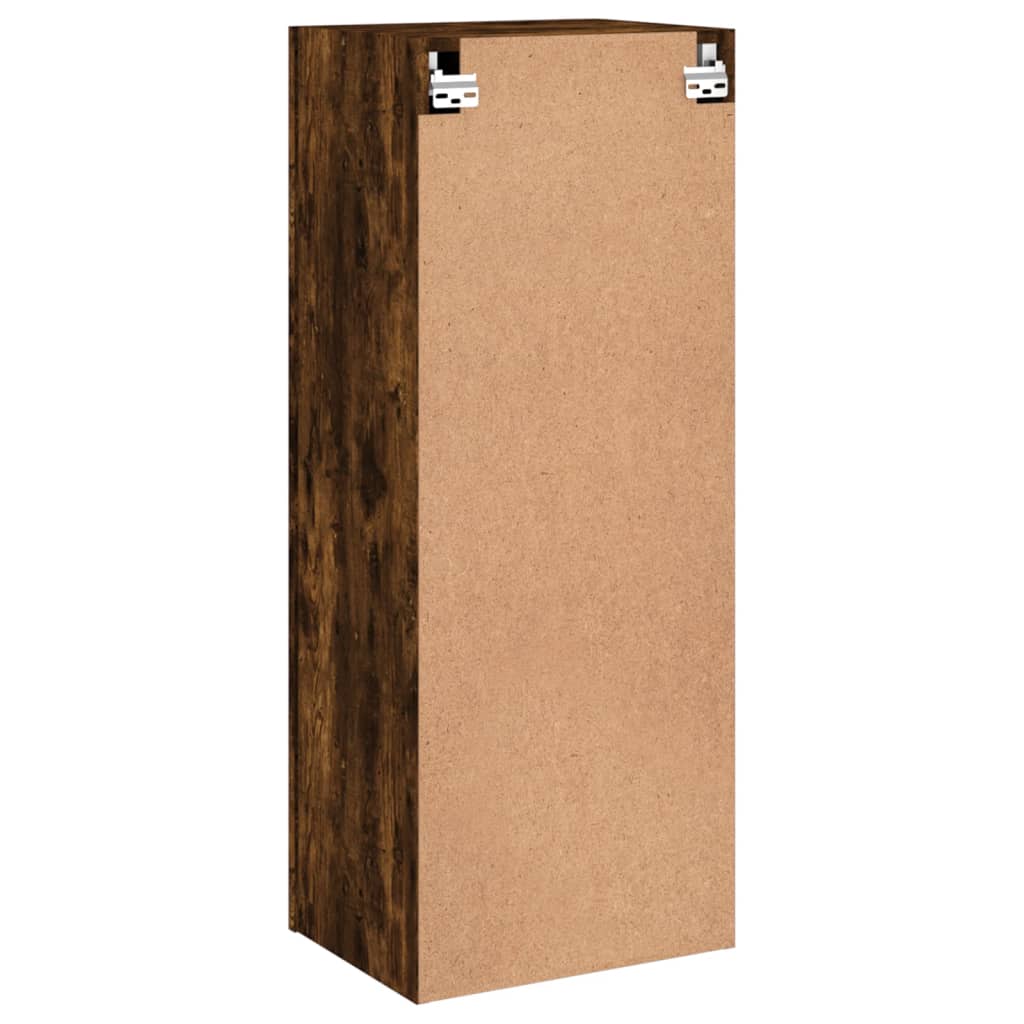 TV Wall Cabinet Smoked Oak 40.5x30x102 cm Engineered Wood