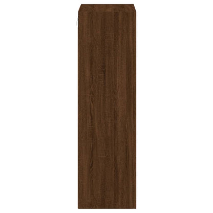 TV Wall Cabinet Brown Oak 40.5x30x102 cm Engineered Wood