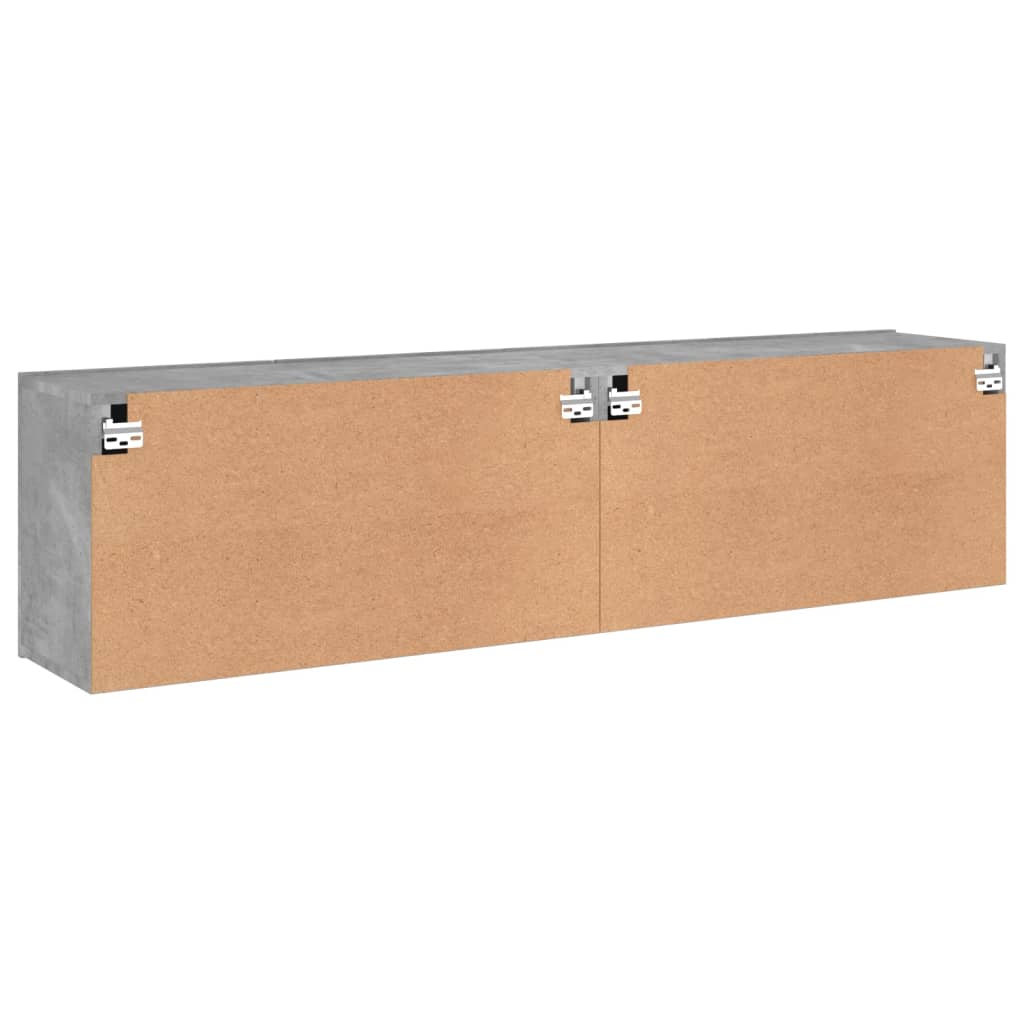 TV Cabinets Wall-mounted 2 pcs Concrete Grey 80x30x41 cm