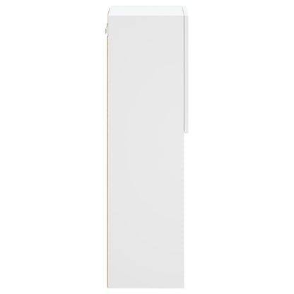 TV Cabinets with LED Lights 2 pcs White 30.5x30x102 cm