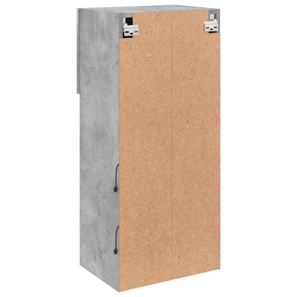 TV Cabinet with LED Lights Concrete Grey 40.5x30x90 cm