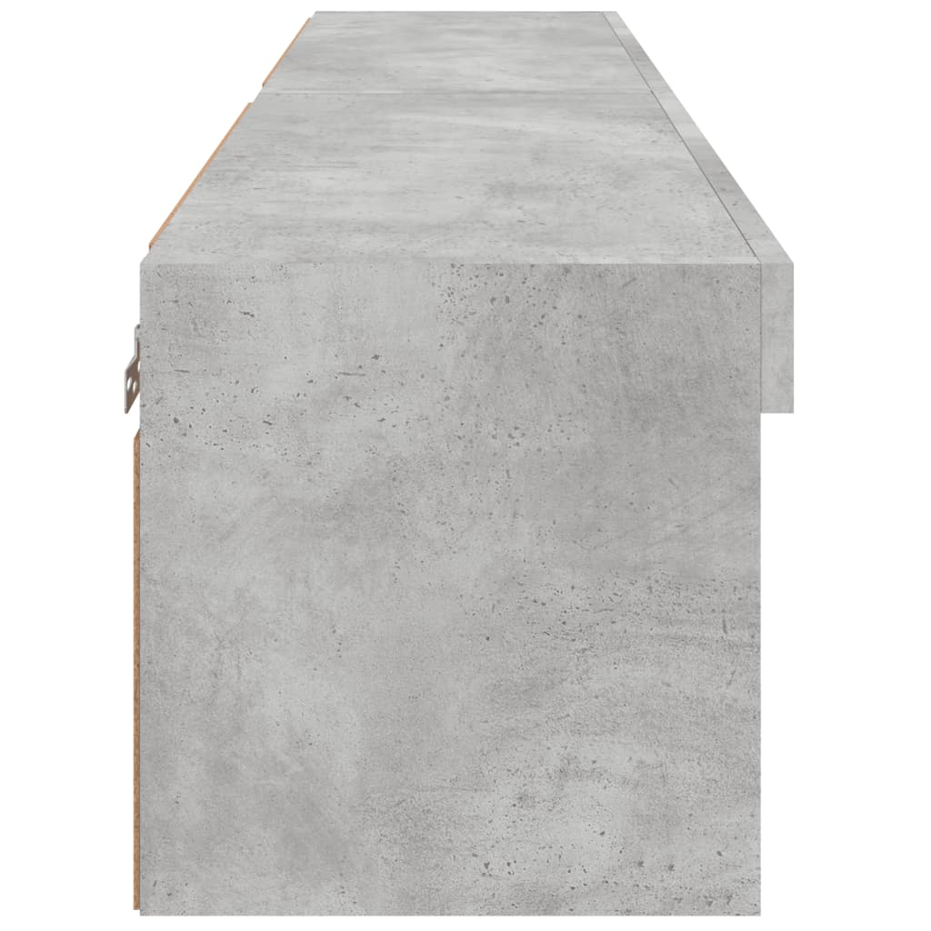 TV Cabinets with LED Lights 2 pcs Concrete Grey 60x30x30 cm