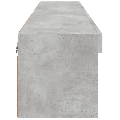 TV Cabinets with LED Lights 2 pcs Concrete Grey 60x30x30 cm