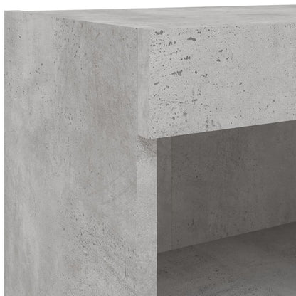 TV Cabinets with LED Lights 2 pcs Concrete Grey 60x30x30 cm
