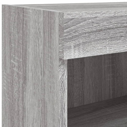 TV Cabinets with LED Lights 2 pcs Grey Sonoma 60x30x30 cm