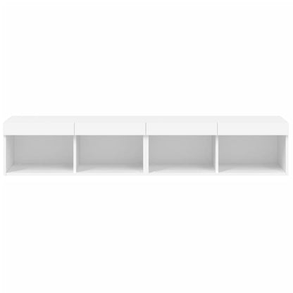 TV Cabinets with LED Lights 2 pcs White 80x30x30 cm