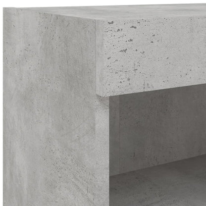 TV Cabinets with LED Lights 2 pcs Concrete Grey 80x30x30 cm