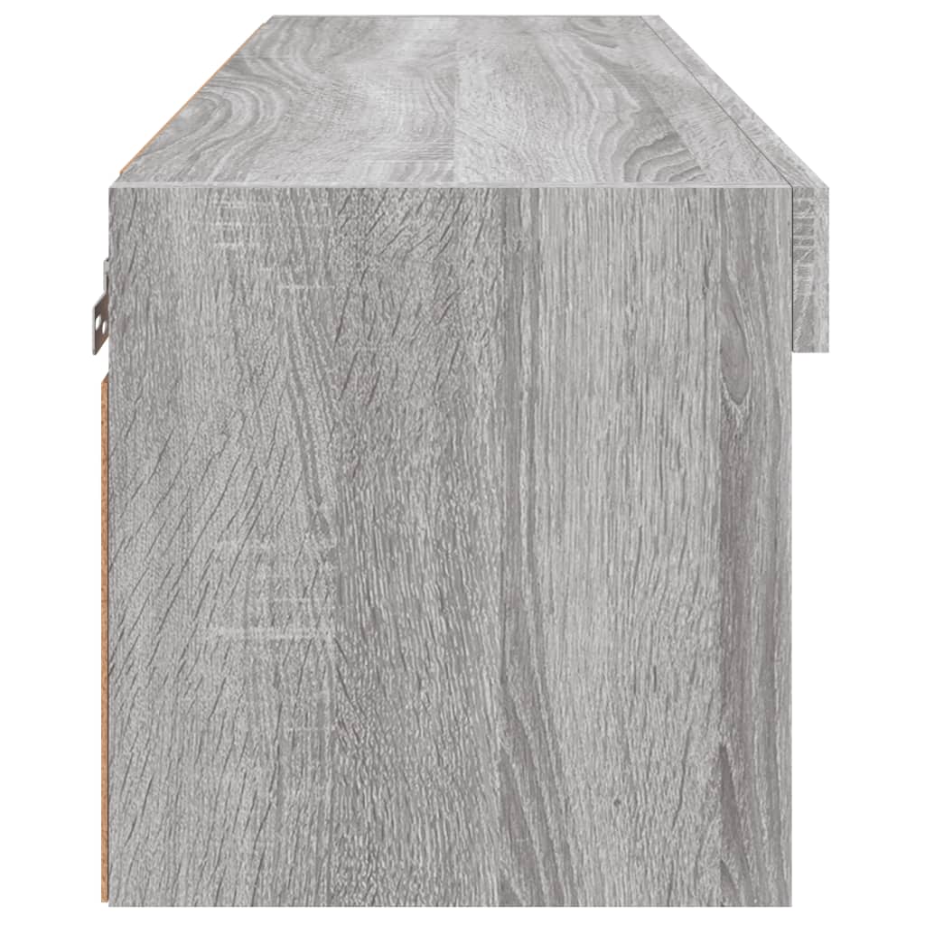 TV Cabinet with LED Lights Grey Sonoma 80x30x30 cm