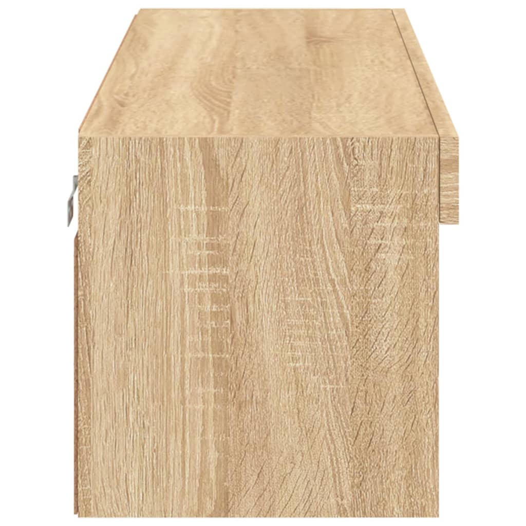 TV Cabinet with LED Lights Sonoma Oak 100x30x30 cm