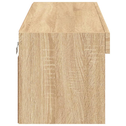 TV Cabinet with LED Lights Sonoma Oak 100x30x30 cm