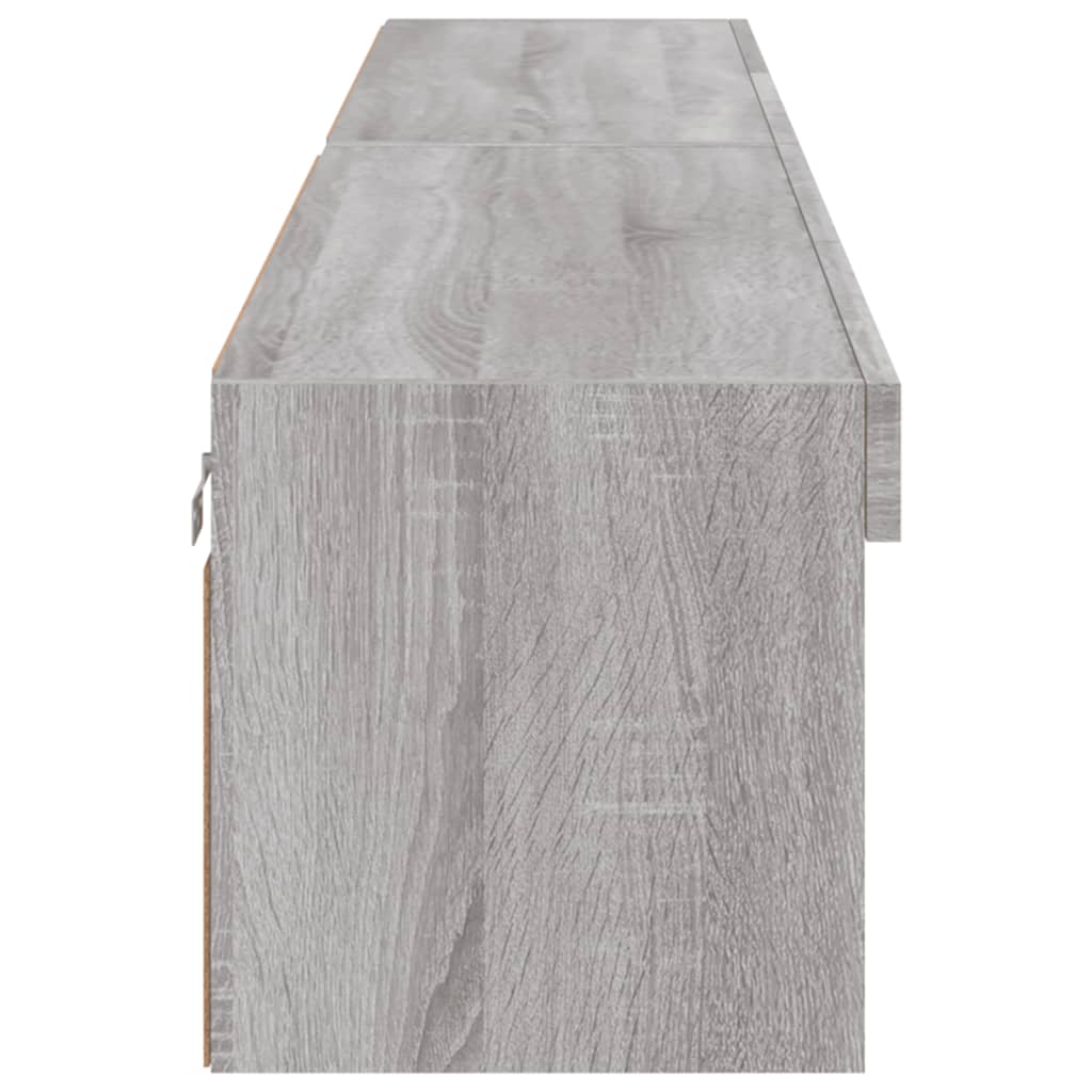 TV Cabinets with LED Lights 2 pcs Grey Sonoma 100x30x30 cm