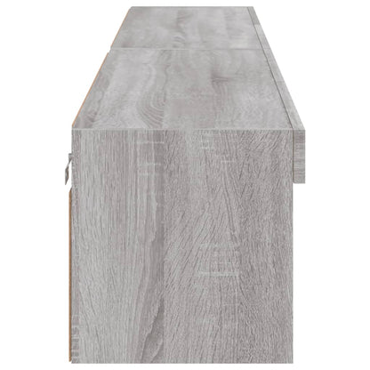 TV Cabinets with LED Lights 2 pcs Grey Sonoma 100x30x30 cm