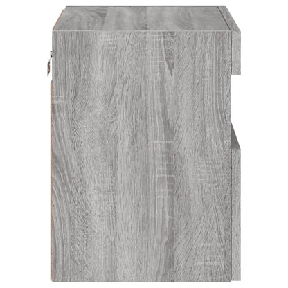 TV Wall Cabinet with LED Lights Grey Sonoma 40x30x40 cm