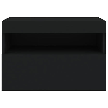 TV Wall Cabinet with LED Lights Black 60x30x40 cm
