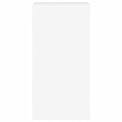 TV Wall Cabinet with LED Lights White 40.5x35x80 cm