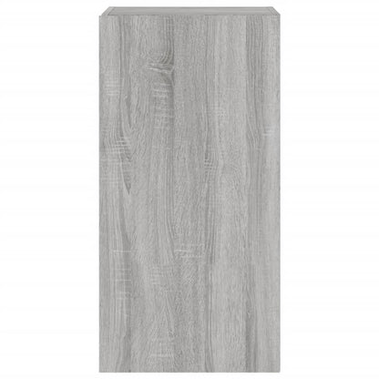TV Wall Cabinet with LED Lights Grey Sonoma 40.5x35x80 cm