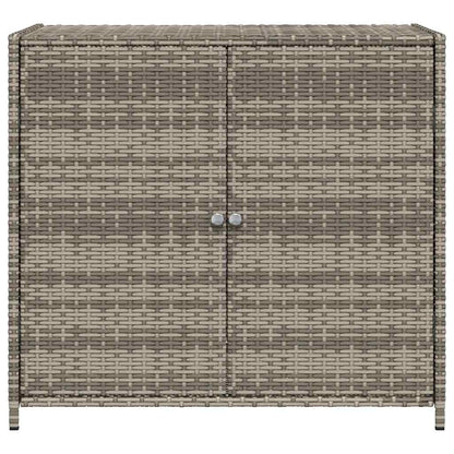 Garden Storage Cabinet Grey 83x45x76 cm Poly Rattan