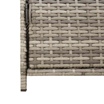 Garden Storage Cabinet Grey 83x45x76 cm Poly Rattan
