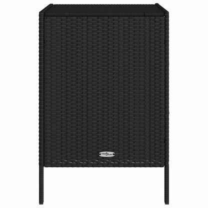 Garden Storage Cabinet Black 55x59x80 cm Poly Rattan