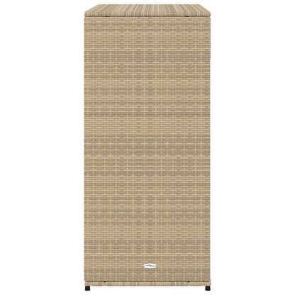 Garden Storage Cabinet Beige 105x55x113 cm Poly Rattan