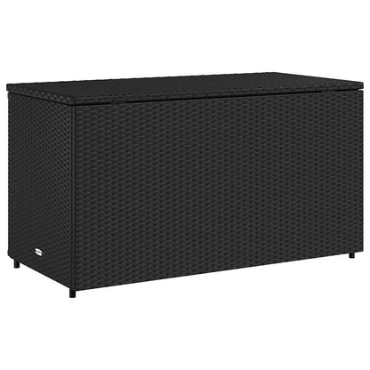 Garden Storage Cabinet Black 110x55x60.5 cm Poly Rattan