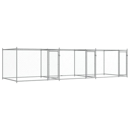 Dog Cage with Doors Grey 6x2x1.5 m Galvanised Steel