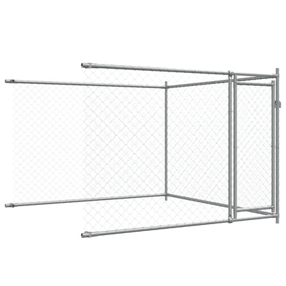 Dog Cage with Doors Grey 6x2x1.5 m Galvanised Steel