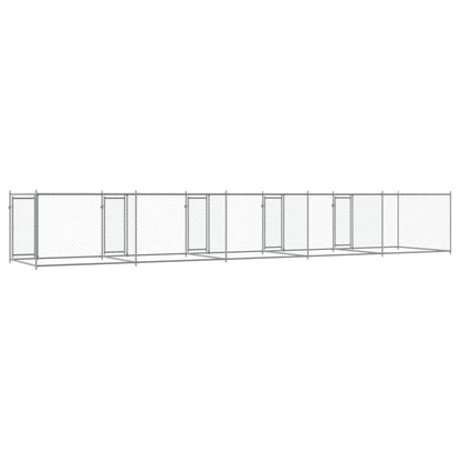 Dog Cage with Doors Grey 10x2x1.5 m Galvanised Steel