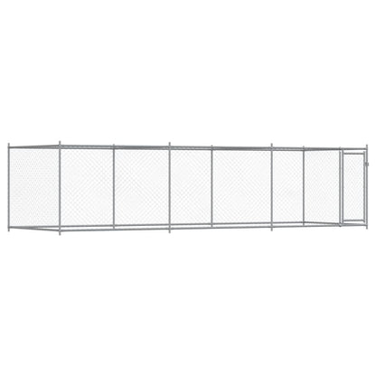 Dog Cage with Door Grey 6x2x1.5 m Galvanised Steel