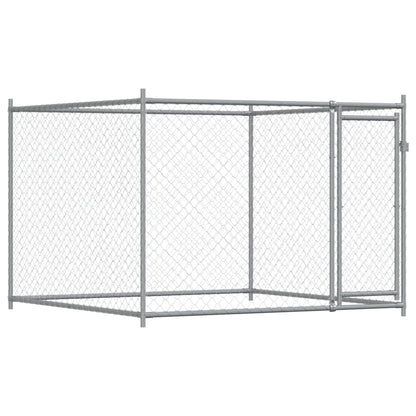 Dog Cage with Door Grey 10x2x1.5 m Galvanised Steel