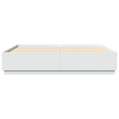 Bed Frame without Mattress White 180x200 cm Super King