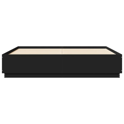 Bed Frame without Mattress Black 180x200 cm Super King