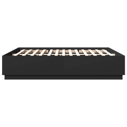Bed Frame without Mattress Black 180x200 cm Super King