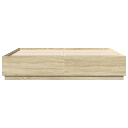 Bed Frame without Mattress Sonoma Oak 180x200 cm Super King