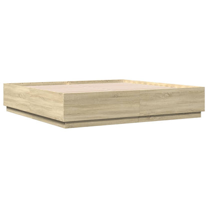 Bed Frame without Mattress Sonoma Oak 180x200 cm Super King