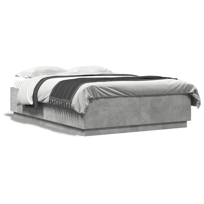 Bed Frame without Mattress Concrete Grey 160x200 cm