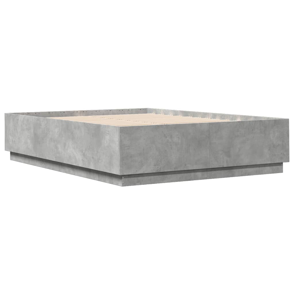 Bed Frame without Mattress Concrete Grey 160x200 cm