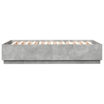 Bed Frame without Mattress Concrete Grey 160x200 cm