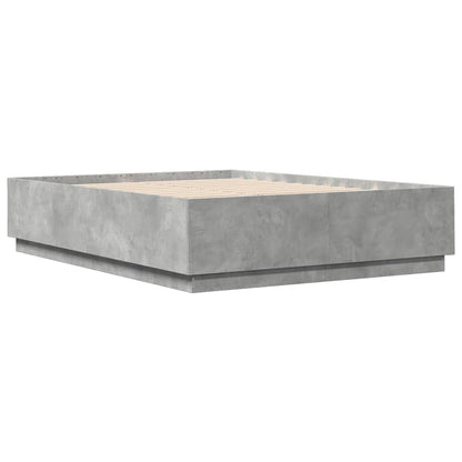 Bed Frame without Mattress Concrete Grey 140x200 cm