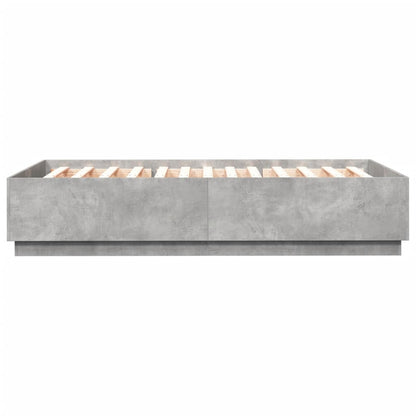 Bed Frame without Mattress Concrete Grey 140x200 cm