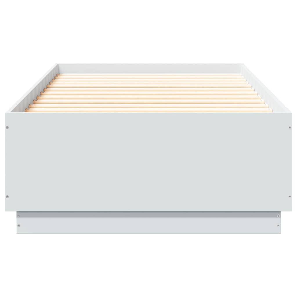 Bed Frame without Mattress White 100x200 cm