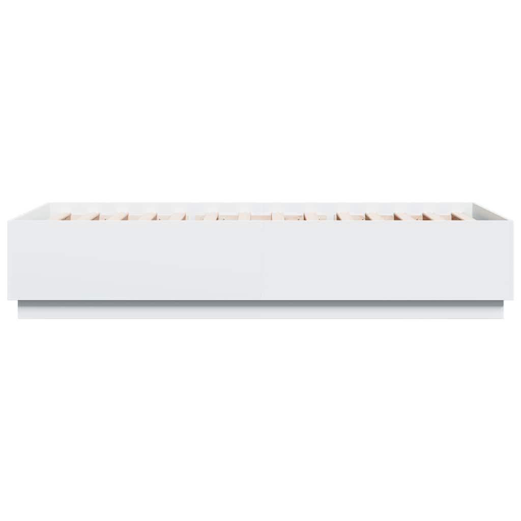 Bed Frame without Mattress White 100x200 cm