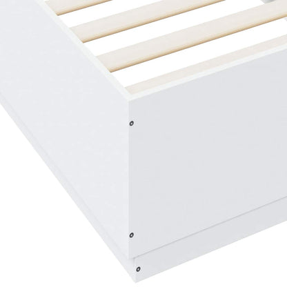 Bed Frame without Mattress White 100x200 cm
