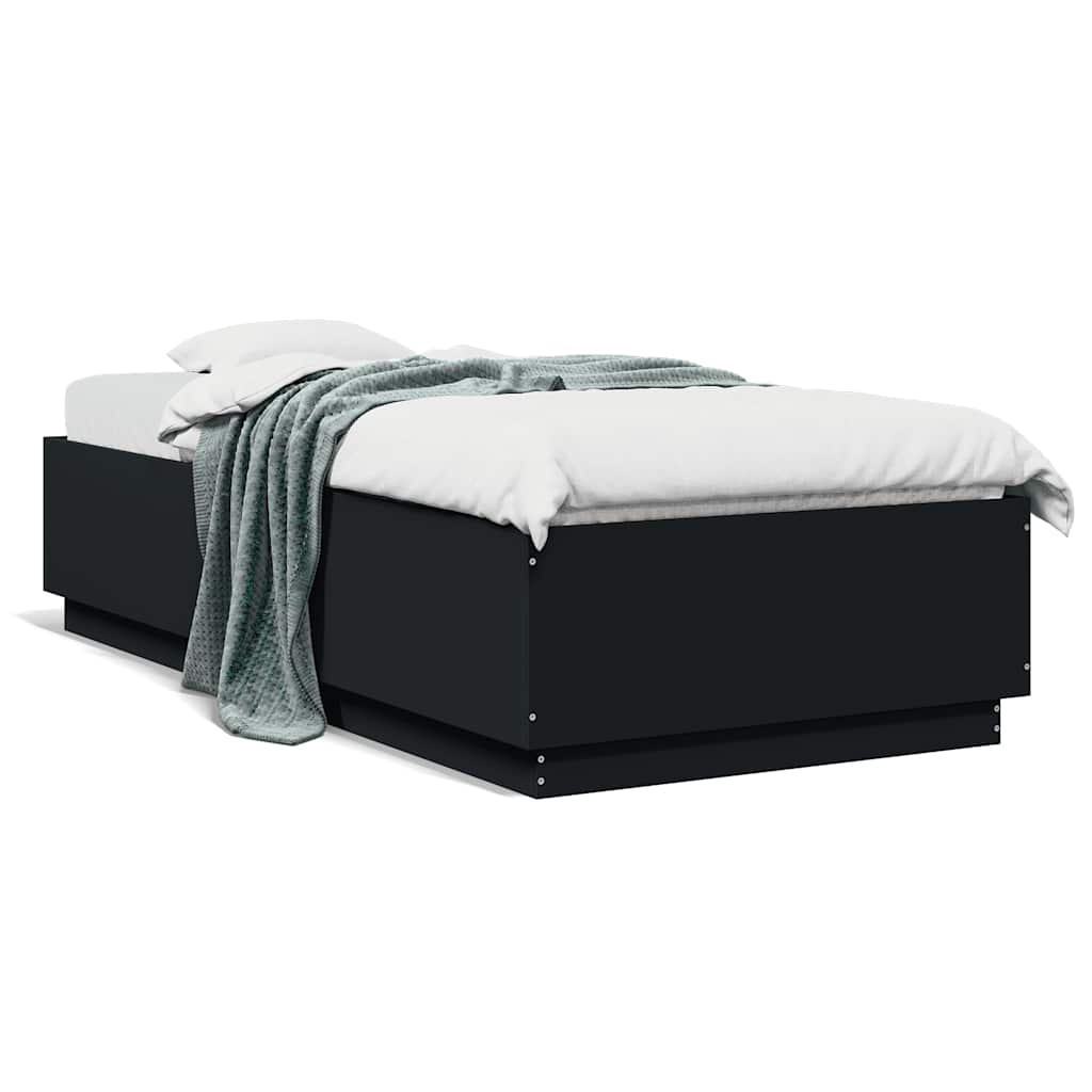 Bed Frame without Mattress Black 100x200 cm