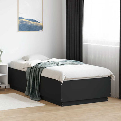 Bed Frame without Mattress Black 100x200 cm