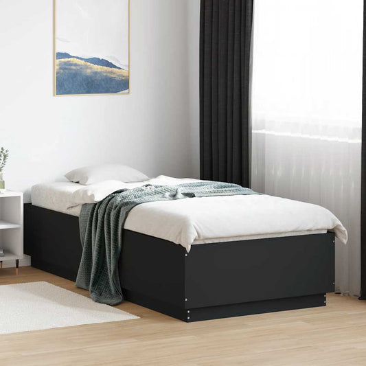Bed Frame without Mattress Black 100x200 cm