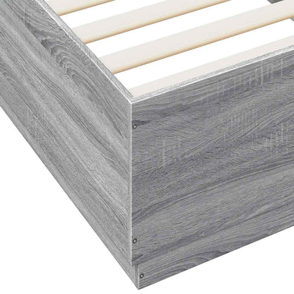 Bed Frame without Mattress Grey Sonoma 100x200 cm