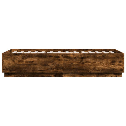 Bed Frame without Mattress Smoked Oak 90x200 cm