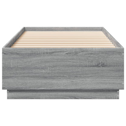 Bed Frame without Mattress Grey Sonoma 90x200 cm